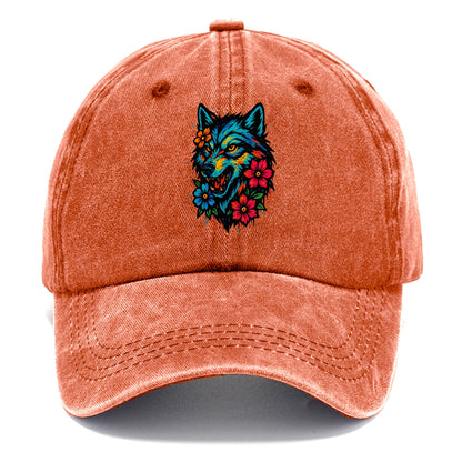 Floral Wolf Garden  - Classic Cap - Terracotta Clay(Orange)