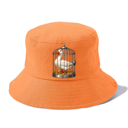 Duck In Cage - Bucket Hat - Terracotta Clay(Orange)