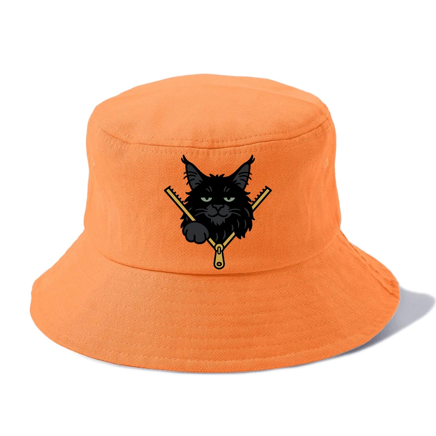 Black Maine Coon - Bucket Hat - Terracotta Clay(Orange)