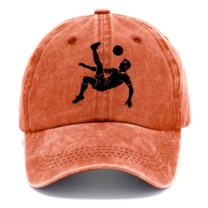 Soccer player doing a bicycle kick - Classic Cap - Terracotta Clay(Orange)