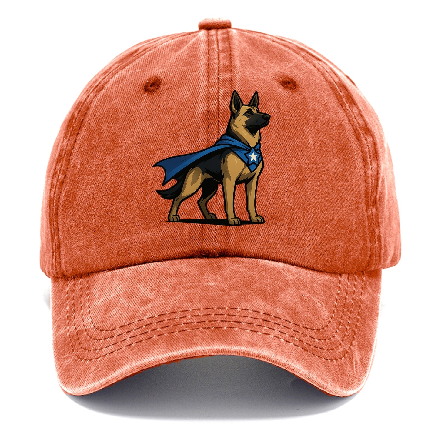 German Shepherd Patriotic Hero  - Classic Cap - Terracotta Clay(Orange)