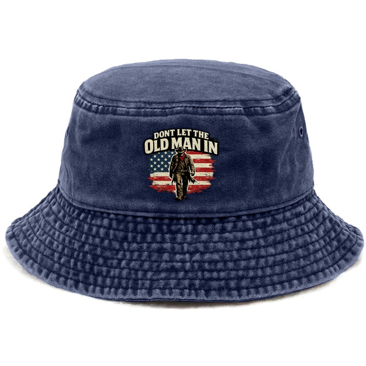 Dont Let The Old Man In Vintage Bucket Hat - Twilight Navy