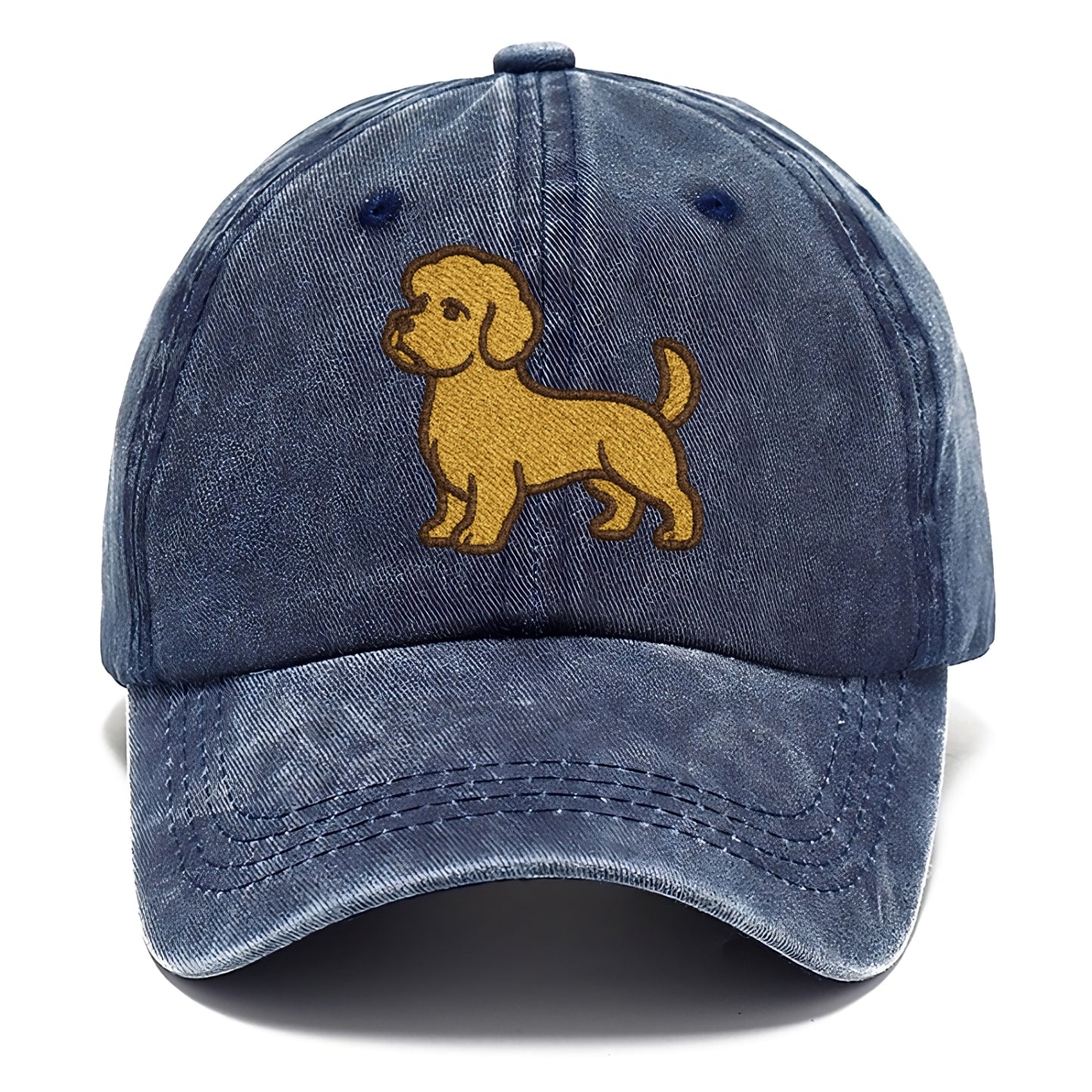 Dandie Dinmont Terrier Mustard Colored Pose Classic Cap - Twilight Navy(Blue)