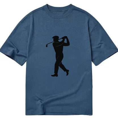 Golfer perfect swing follow-through - Classic T-shirt - Twilight Navy(Blue)