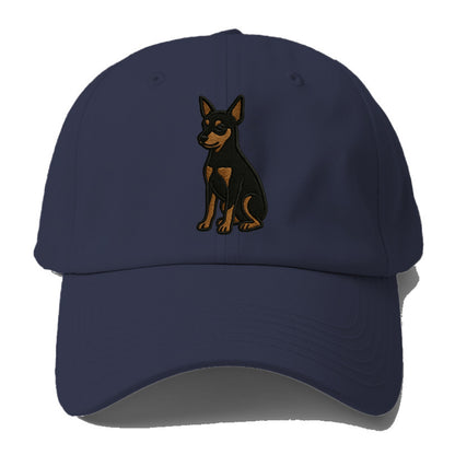 Miniature Pinscher - Black and tan sitti Baseball Cap - Twilight Navy(Blue)
