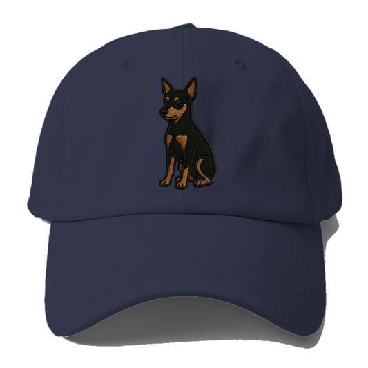Miniature Pinscher - Black and tan sitti Baseball Cap - Twilight Navy(Blue)
