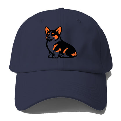 Tricolor Corgi Charm - Baseball Cap - Twilight Navy(Blue)