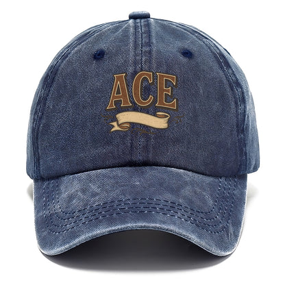 Bold typography design - "ACE" - expert, the best at something - Classic Cap - Twilight Navy(Blue)