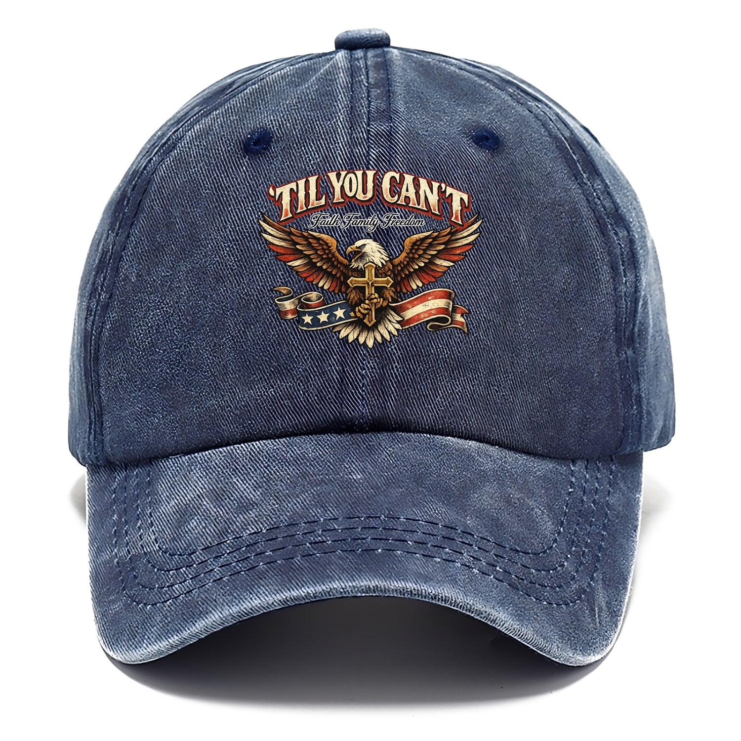 Til You Cant - Eagle Faith Freedom - Classic Cap - Twilight Navy(Blue)