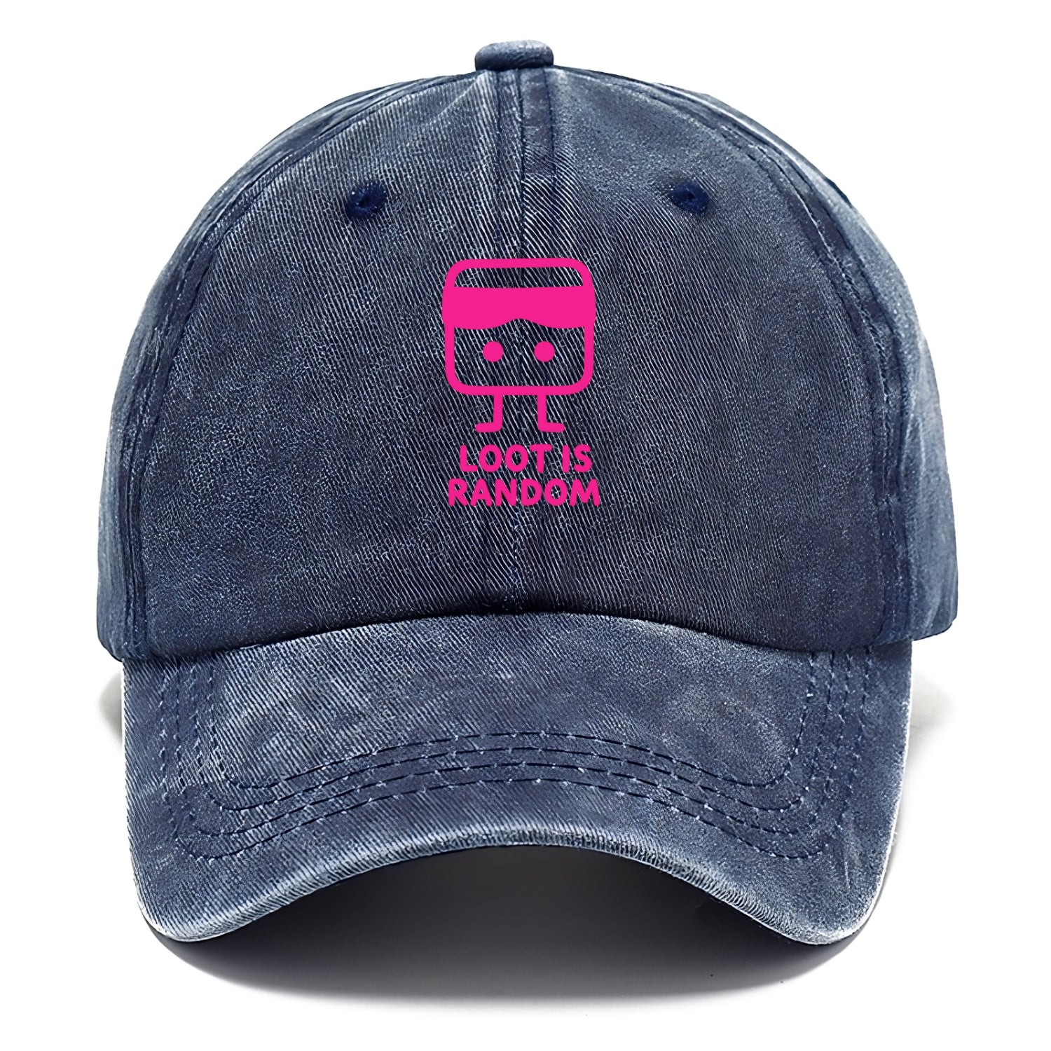 LOOT IS RANDOM | Dice wearing blindfold - Classic Cap - Twilight Navy(Blue)