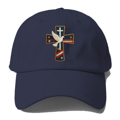Dove and Cross  - Baseball Cap For Big Heads - Twilight Navy(Blue)