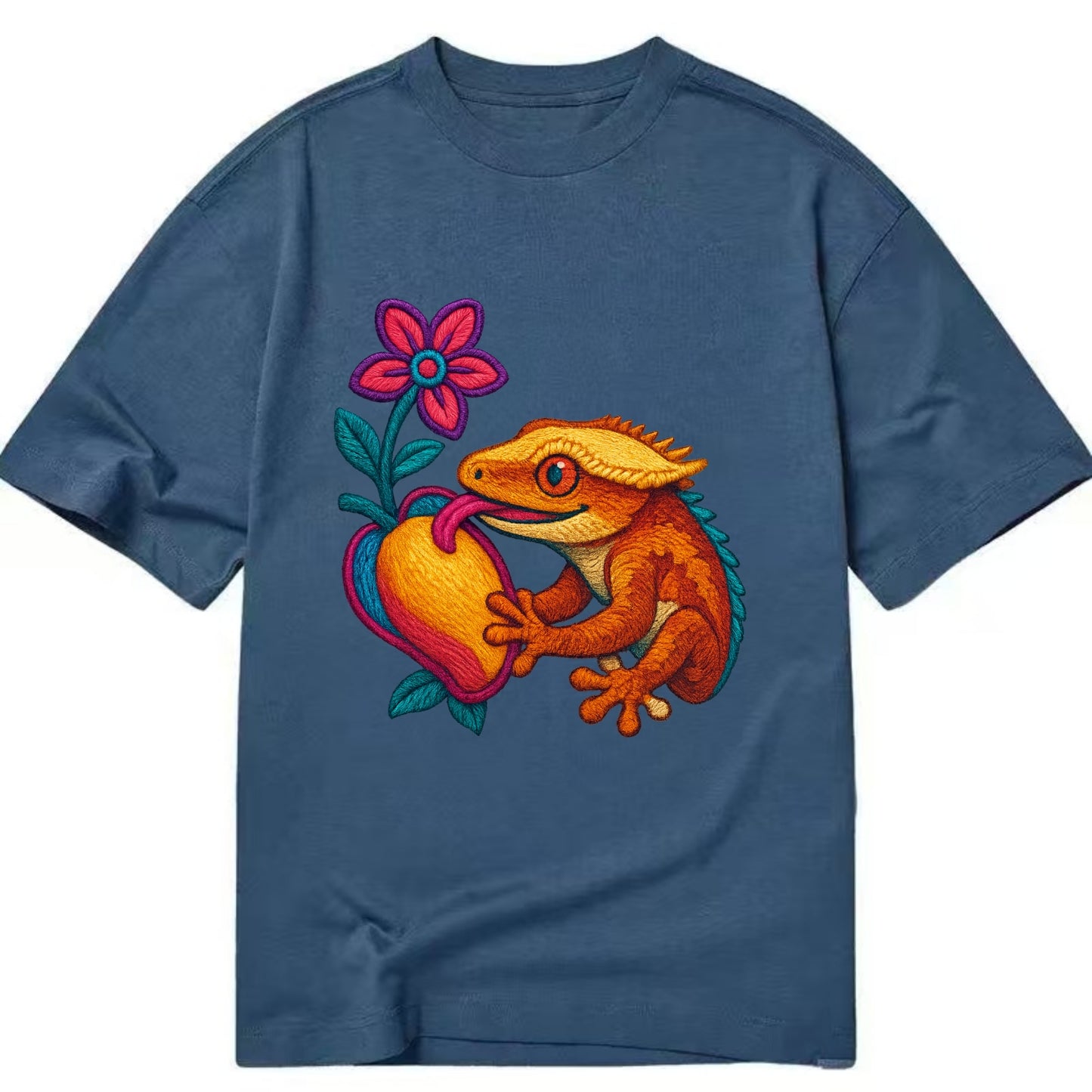 Crested Gecko - Classic T-shirt - Twilight Navy(Blue)
