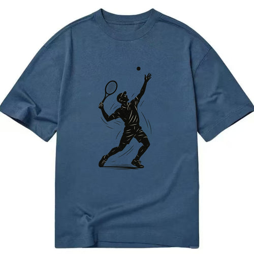 Tennis player serving with powerful form - Classic T-shirt