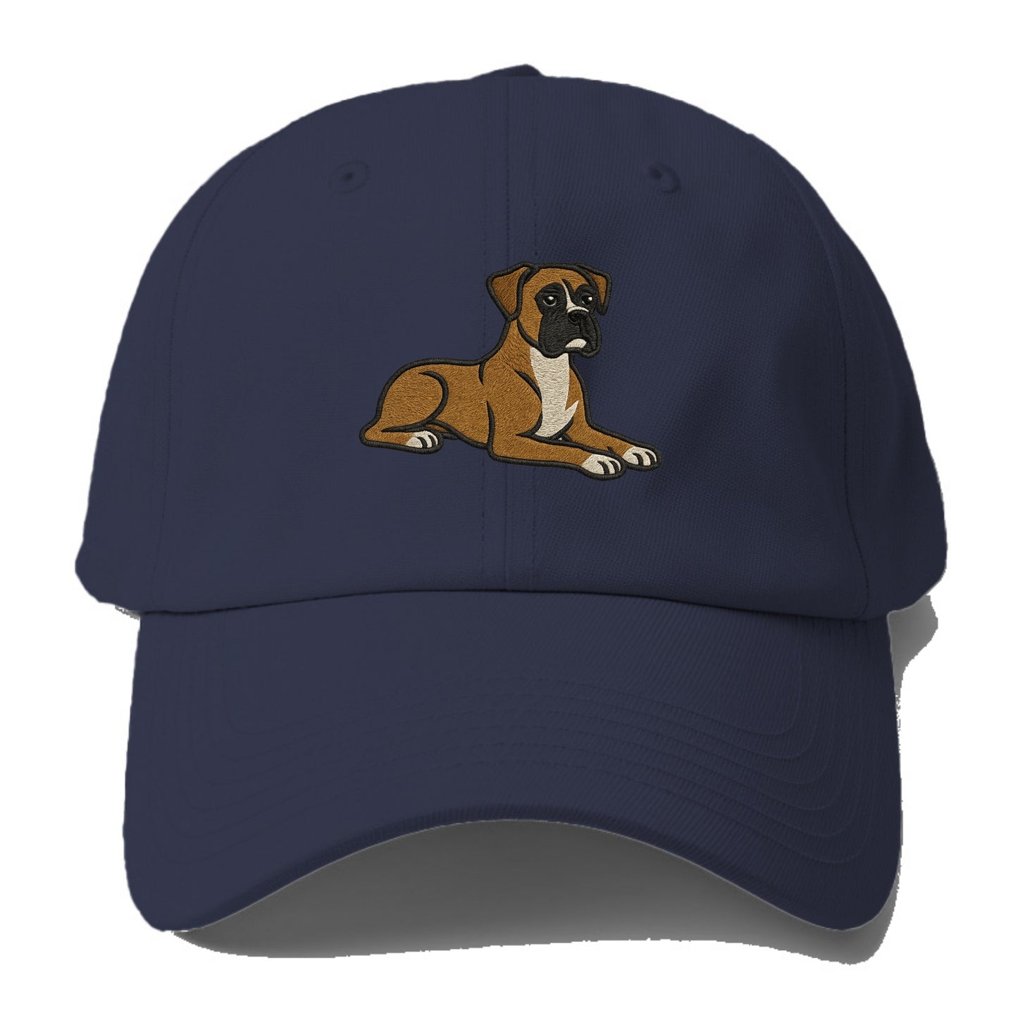 Boxer - Fawn colored relaxed lying down Baseball Cap For Big Heads - Twilight Navy(Blue)