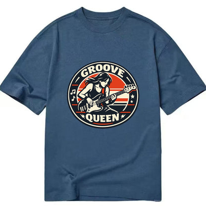 Groove Queen Emblem - Classic T-shirt - Twilight Navy(Blue)