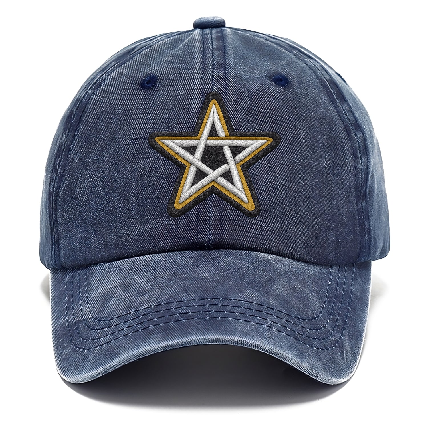 PENTAGRAM STAR - five point star in silver , protection - Classic Cap - Twilight Navy(Blue)