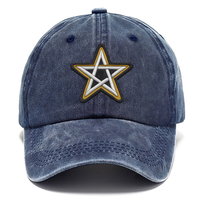 PENTAGRAM STAR - five point star in silver , protection - Classic Cap - Twilight Navy(Blue)
