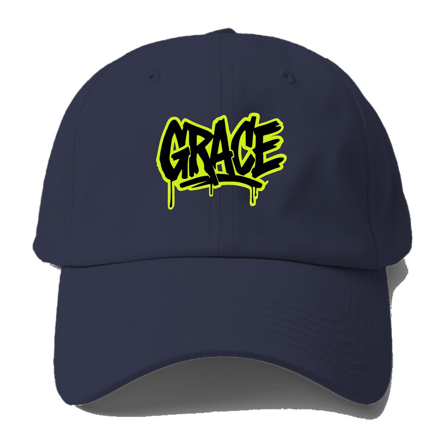 Bold typography design - "GRACE" - elegance under pressure, divine - Baseball Cap For Big Heads - Twilight Navy(Blue)