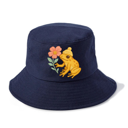 Yellow Dart Frog - Bucket Hat - Twilight Navy(Blue)