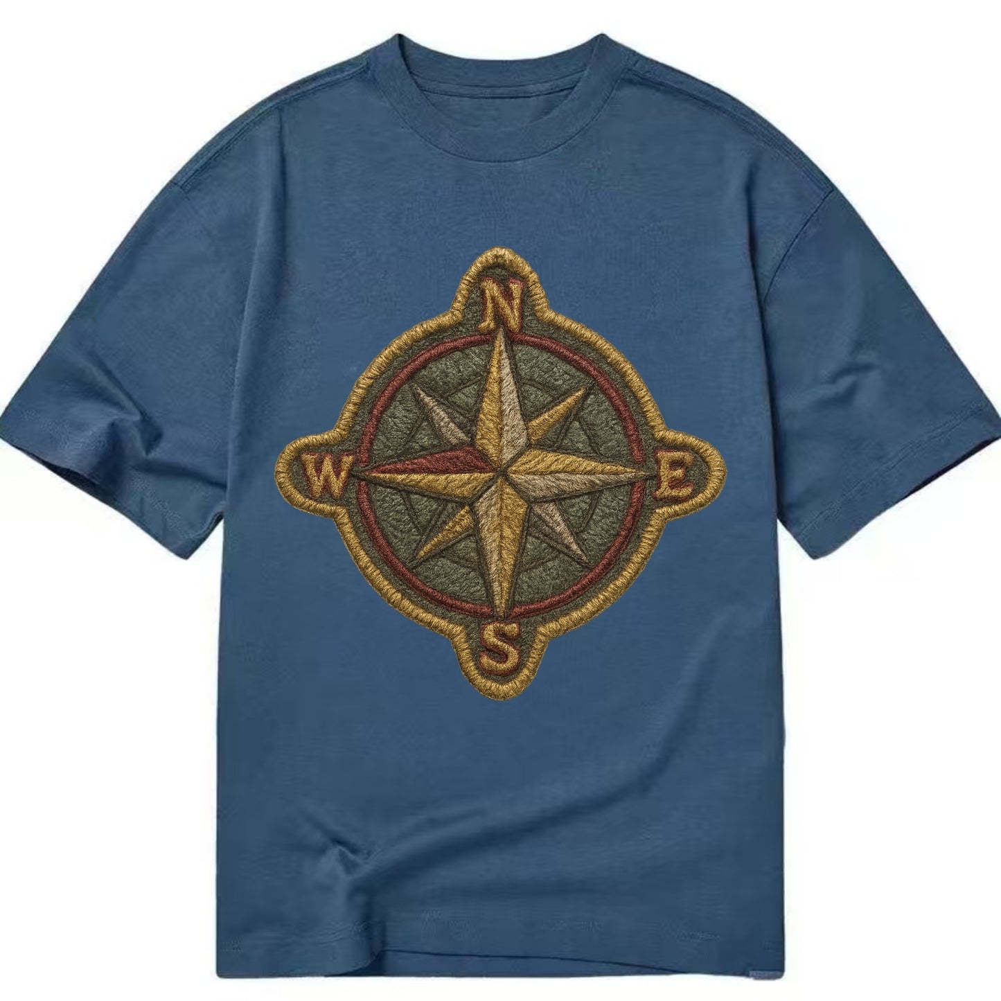 Compass rose with cardinal directions - explorer symbol - Classic T-shirt - Twilight Navy(Blue)
