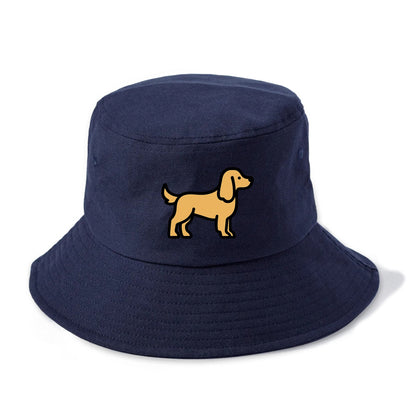 Cocker Spaniel - Golden colored flat side profile - Bucket Hat - Twilight Navy(Blue)