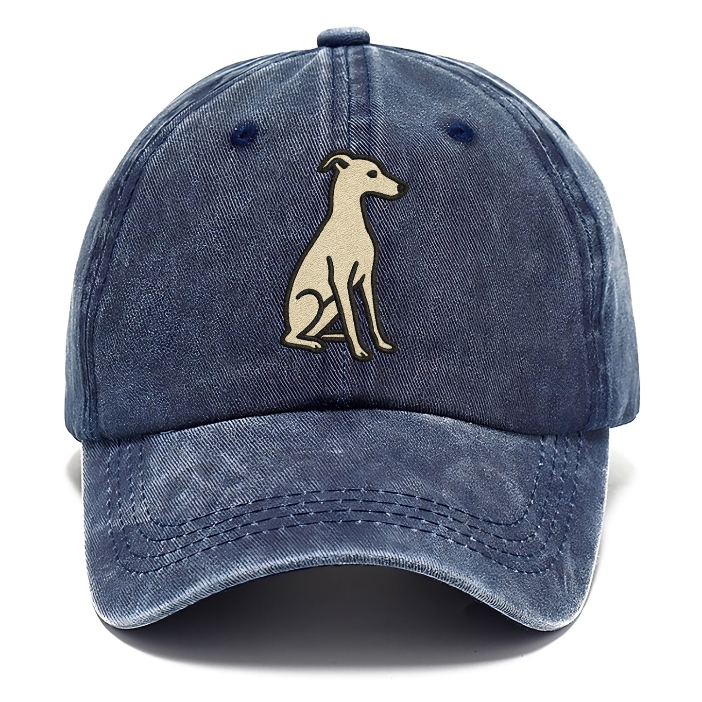 Italian Greyhound - Gray sitting pose - Classic Cap - Twilight Navy(Blue)