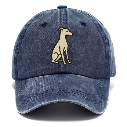 Italian Greyhound - Gray sitting pose - Classic Cap - Twilight Navy(Blue)