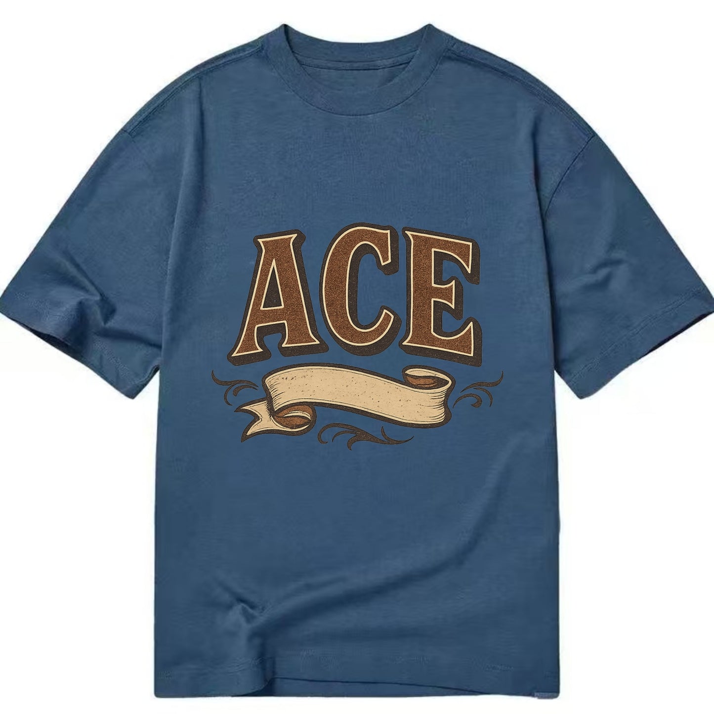 Bold typography design - "ACE" - expert, the best at something - Classic T-shirt - Twilight Navy(Blue)
