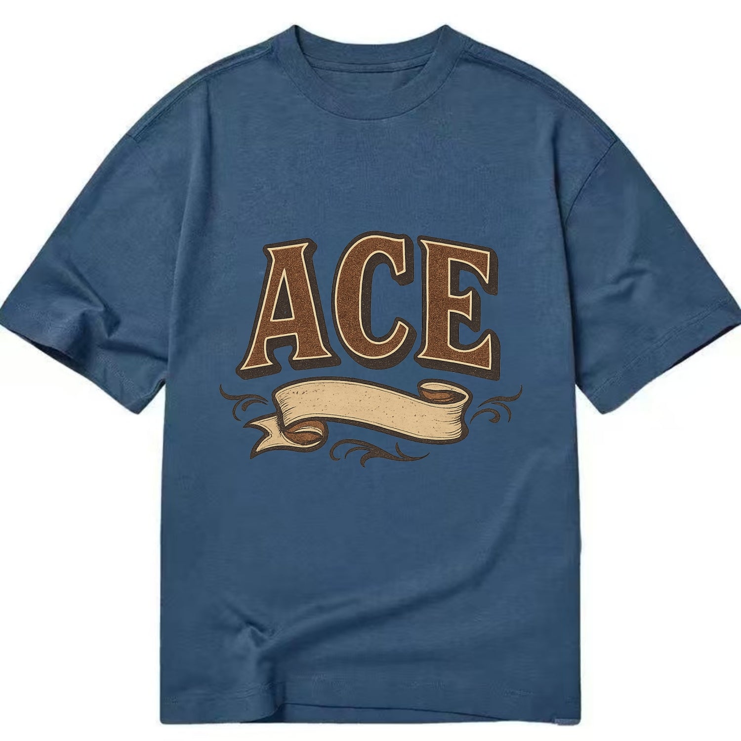 Bold typography design - "ACE" - expert, the best at something - Classic T-shirt - Twilight Navy(Blue)