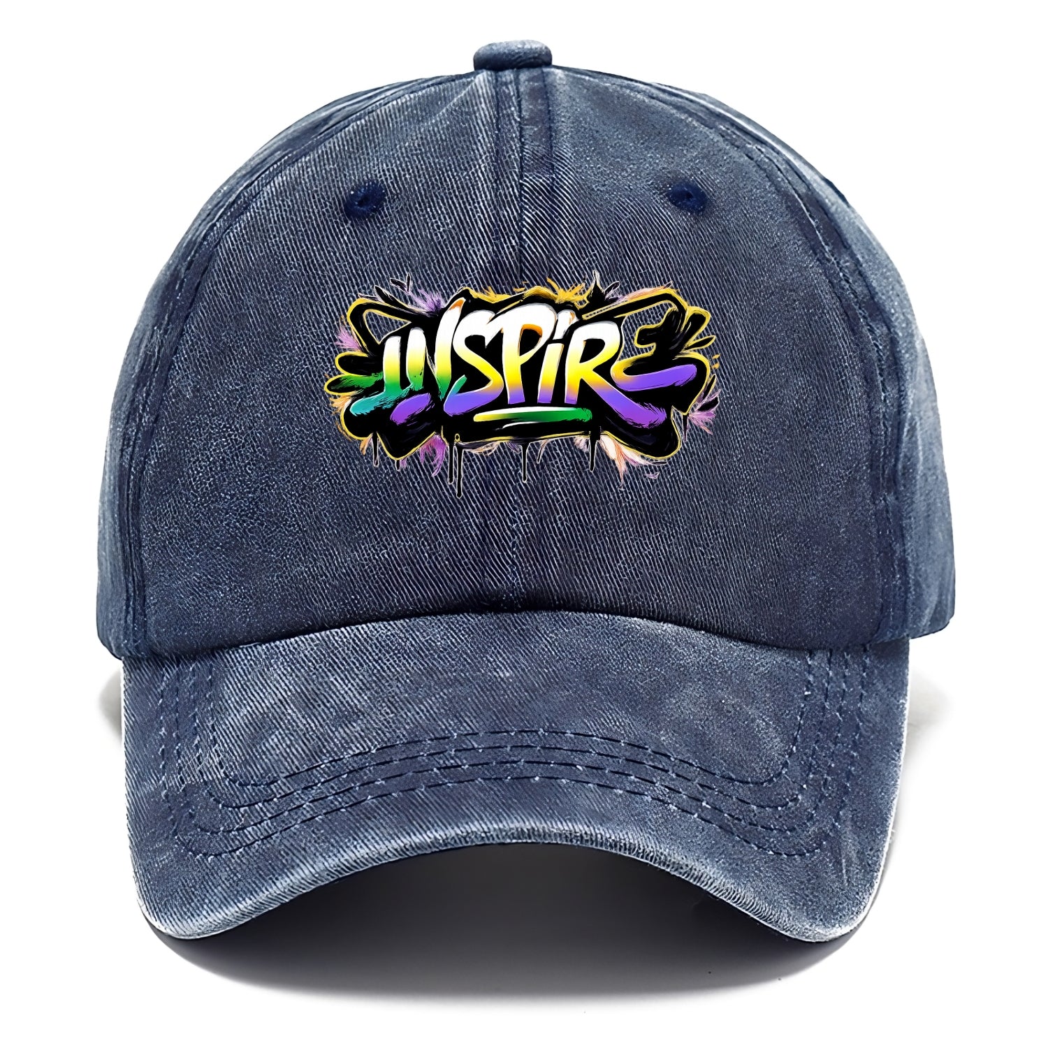 Bold typography design - "INSPIRE" - motivating others, being the spark - Classic Cap - Twilight Navy(Blue)