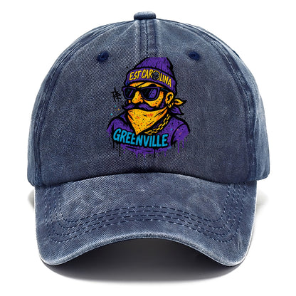 Greenville Pirate wearing East Carolina beanie with skull patch - Classic Cap - Twilight Navy(Blue)