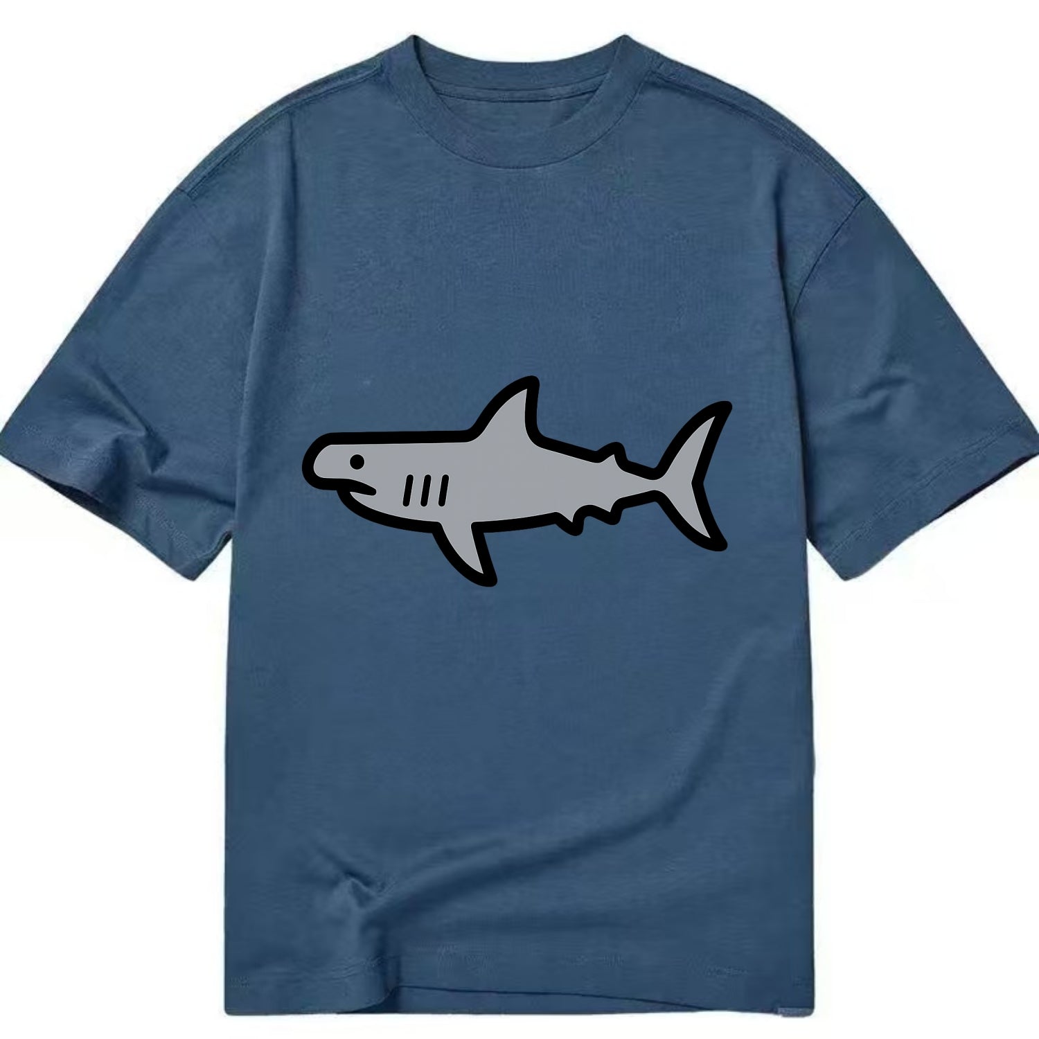 Hammerhead Shark - Gray distinctive head flat side profile - Classic T-shirt - Twilight Navy(Blue)