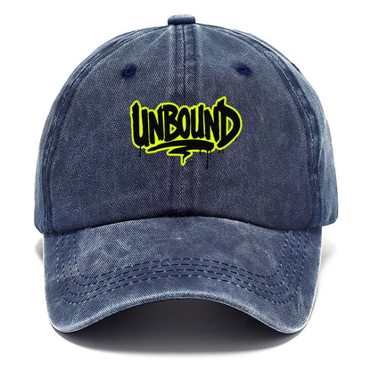 Bold typography design - "UNBOUND" - without limits, free from constraints - Classic Cap - Twilight Navy(Blue)