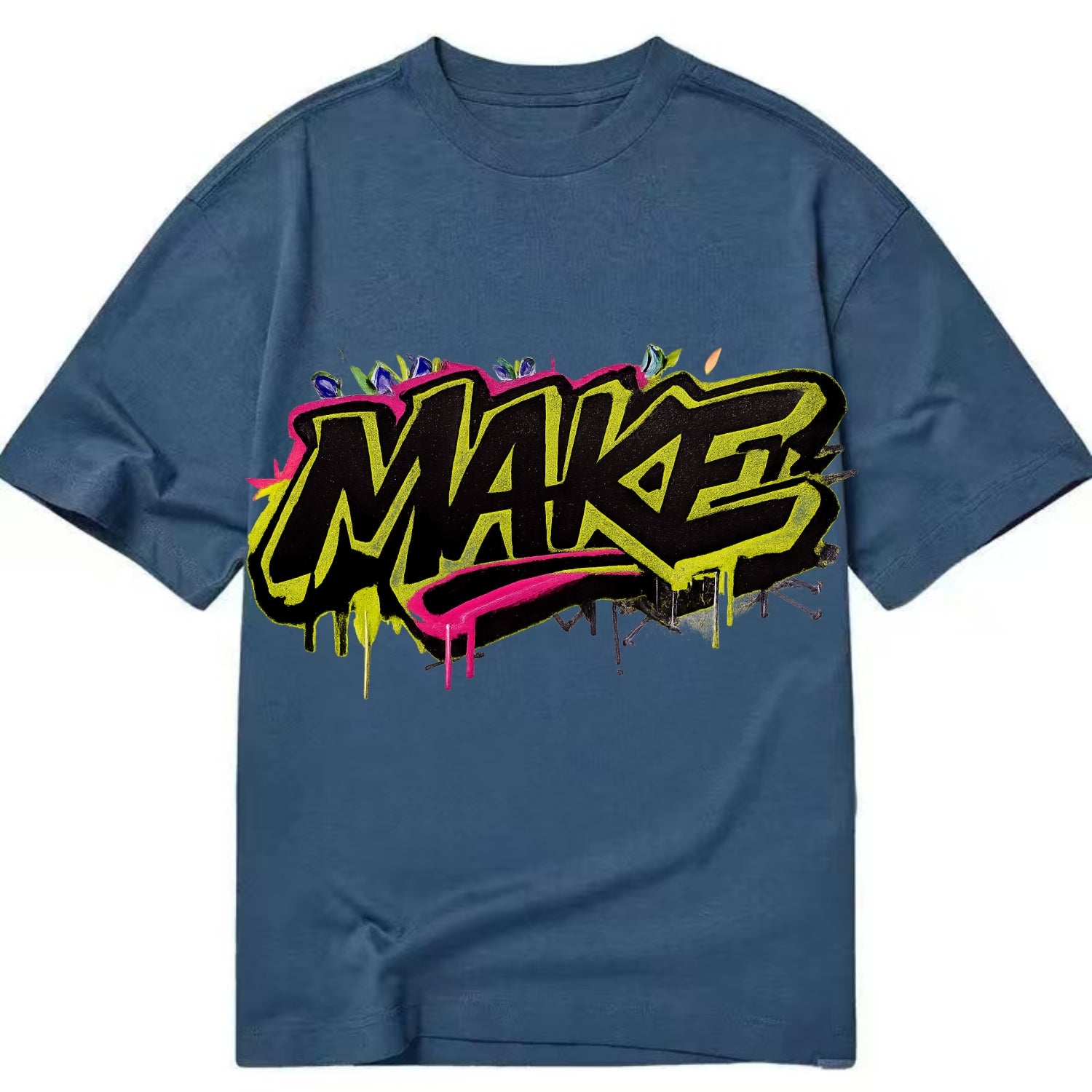 Bold typography design - "MAKE" - creating, producing, doing - Classic T-shirt - Twilight Navy(Blue)
