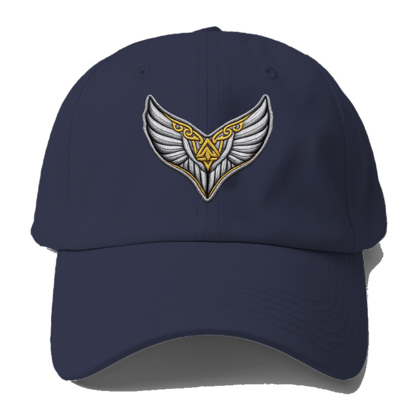 VALKYRIE WINGS - warrior maiden wings in silver and gold , Norse myth - Baseball Cap - Twilight Navy(Blue)