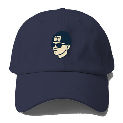 Annapolis Midshipman wearing Navy beanie with anchor patch - Baseball Cap - Twilight Navy(Blue)