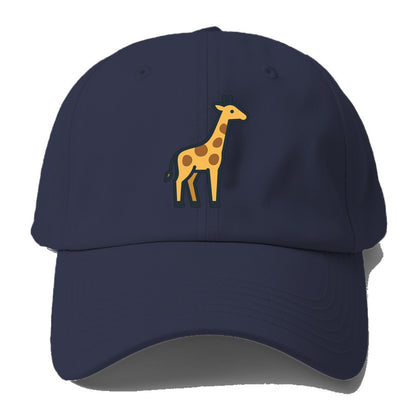 Giraffe - Yellow with brown patches flat side profile - Baseball Cap For Big Heads - Twilight Navy(Blue)