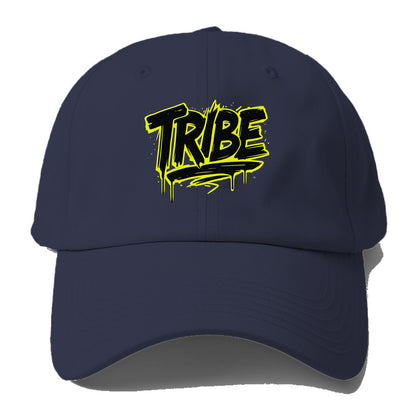 Bold typography design - "TRIBE" - your community, your group - Baseball Cap For Big Heads - Twilight Navy(Blue)