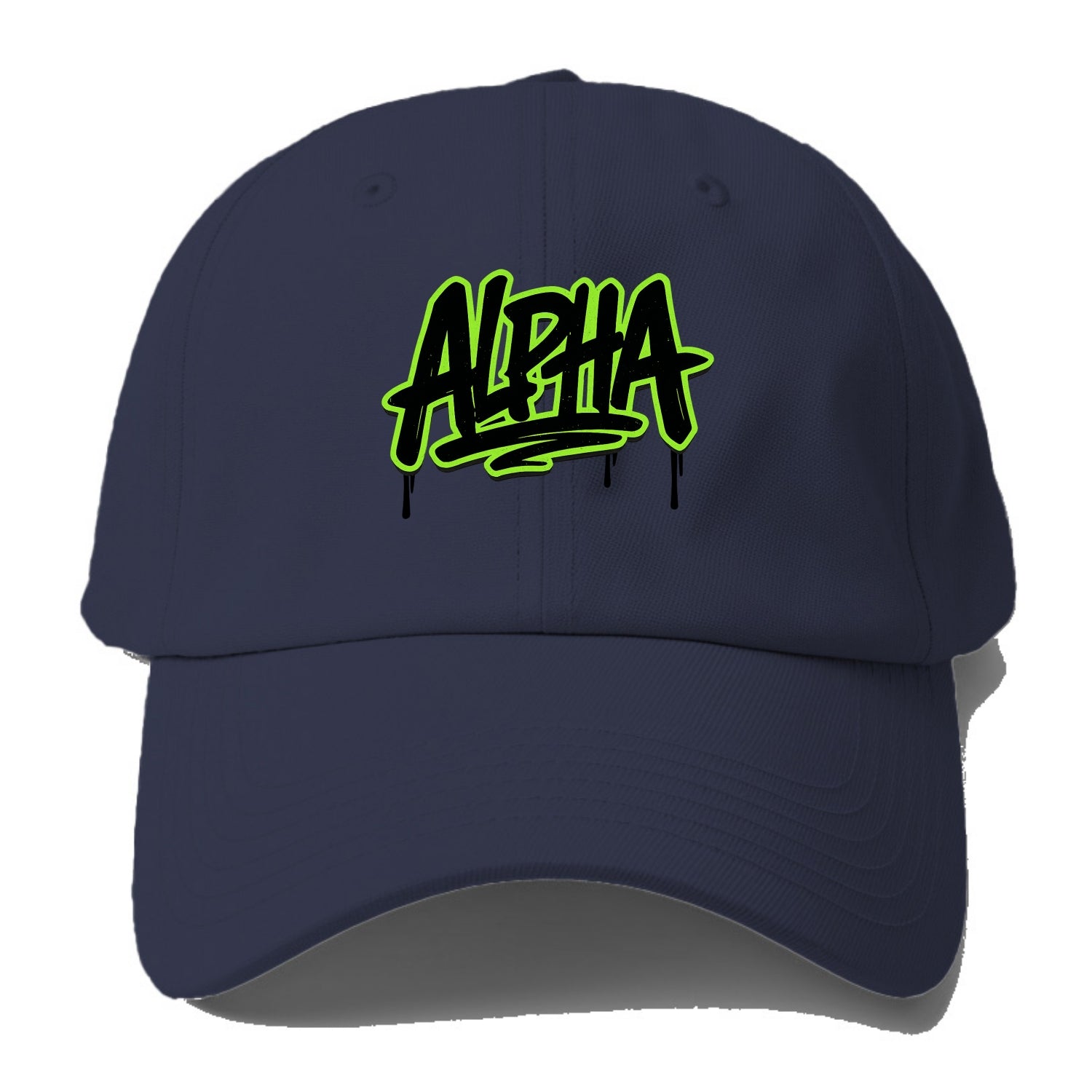 Bold typography design - "ALPHA" - leader of the pack - Baseball Cap For Big Heads - Twilight Navy(Blue)