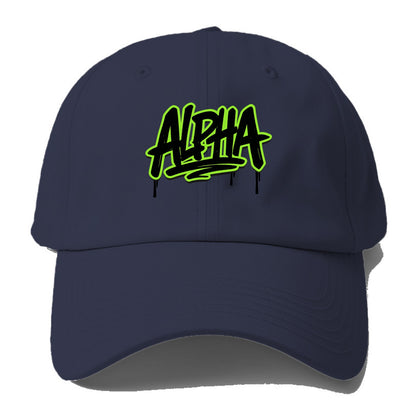 Bold typography design - "ALPHA" - leader of the pack - Baseball Cap For Big Heads - Twilight Navy(Blue)