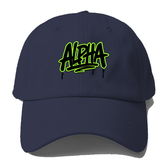 Bold typography design - "ALPHA" - leader of the pack - Baseball Cap For Big Heads - Twilight Navy(Blue)