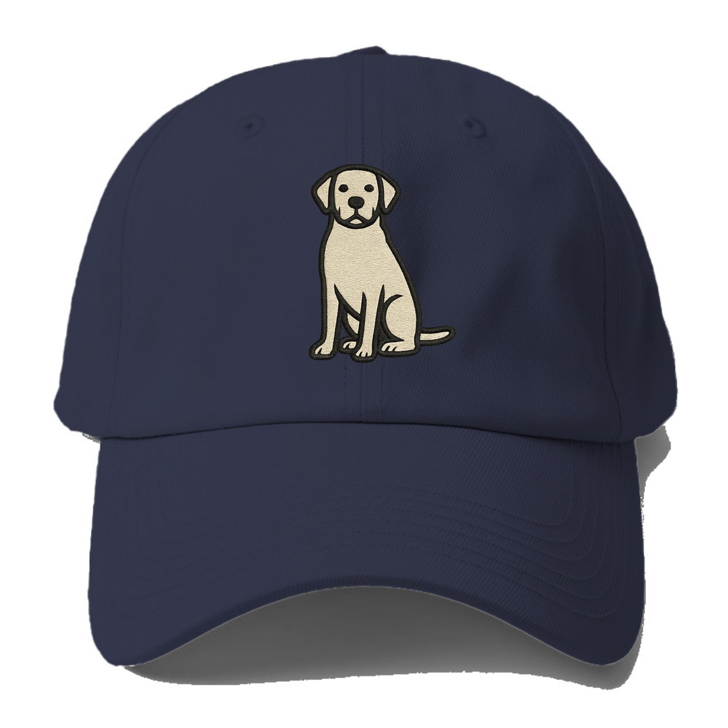 Goldador - Golden Lab mix sitting pose - Baseball Cap For Big Heads - Twilight Navy(Blue)