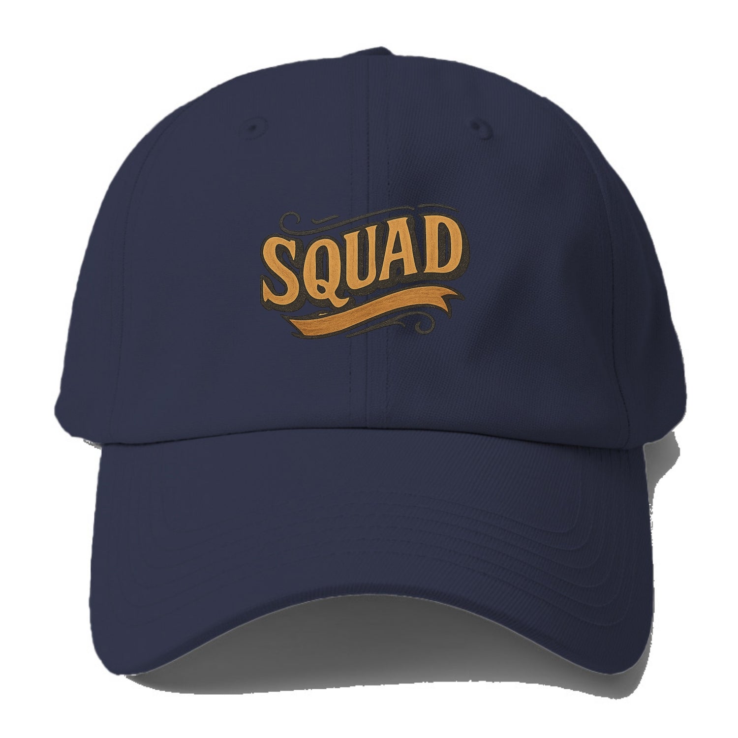 Bold typography design - "SQUAD" - your crew, your people - Baseball Cap For Big Heads - Twilight Navy(Blue)