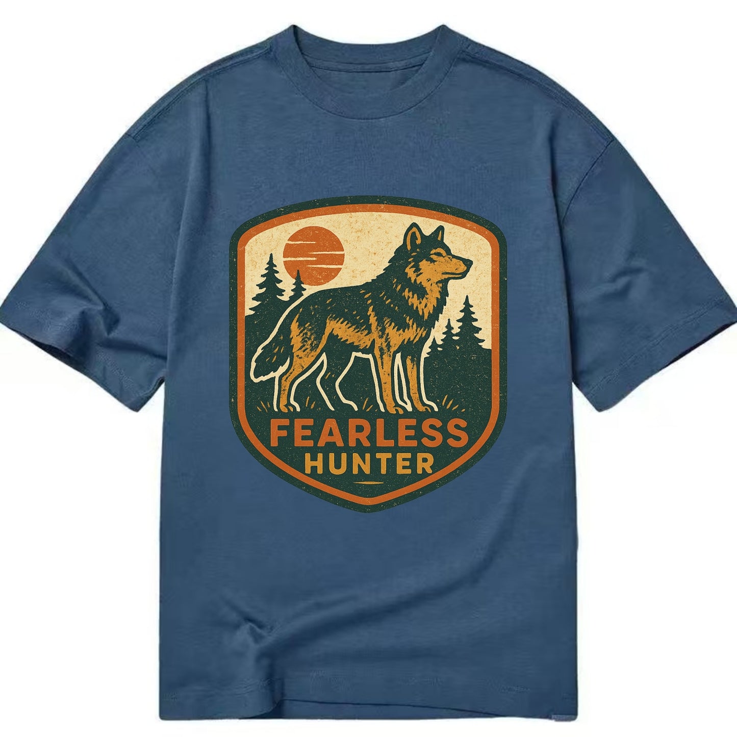 Fearless Hunter  - Classic T-shirt - Twilight Navy(Blue)