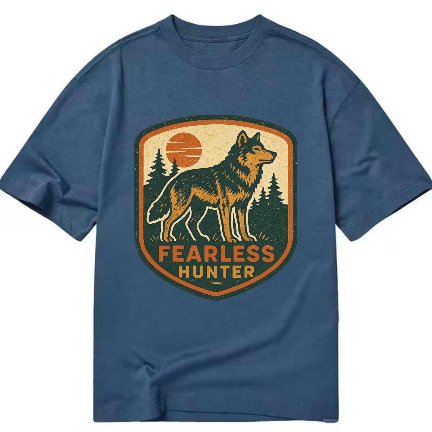 Fearless Hunter  - Classic T-shirt - Twilight Navy(Blue)
