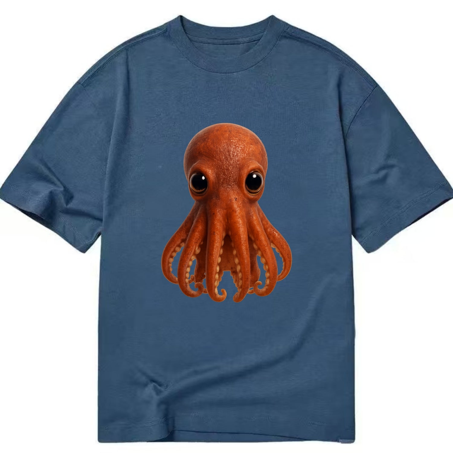 Baby Giant Pacific Octopus - reddish, smaller tentacles, expressive eyes, - Classic T-shirt - Twilight Navy(Blue)