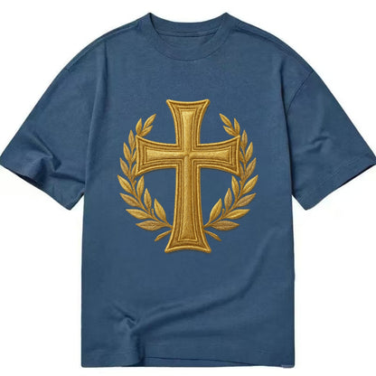 Victory Cross  - Classic T-shirt - Twilight Navy(Blue)
