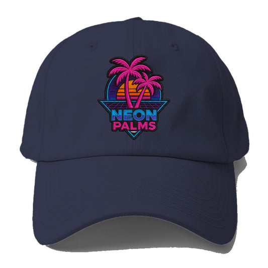 Neon Palms - Baseball Cap For Big Heads - Twilight Navy(Blue)
