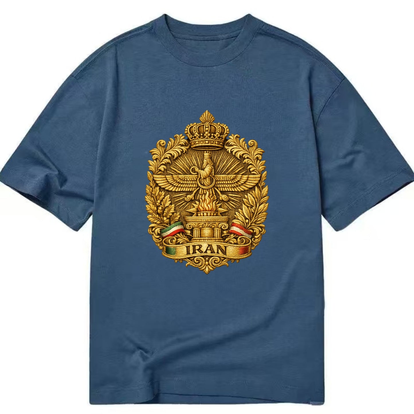 Iran Fire Temple Emblem - Classic T-shirt - Twilight Navy(Blue)