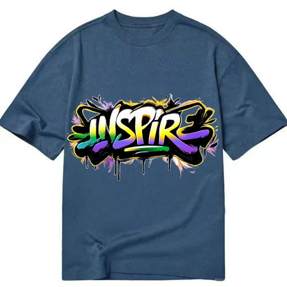 Bold typography design - "INSPIRE" - motivating others, being the spark - Classic T-shirt - Twilight Navy(Blue)